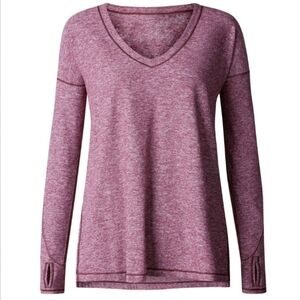 Lululemon Dash To Class Long Sleeve – Heathered Red Grape - Fits Like A Large